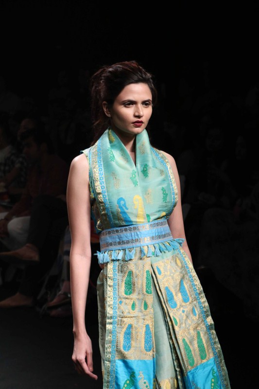 A model displays the creation of fashion by Sanjukta Dutta during the Lakme Fashion Week Summer/Resort 2017, in Mumbai. Preity Zinta,Preity Zinta at Lakme Fashion Week 2017,Lakme Fashion Week 2017,Lakme Fashion Week,Preity Zinta walks the ramp,Preity Zinta pics,Preity Zinta images,Preity Zinta photos,Preity Zinta stills,Preity Zinta pictures