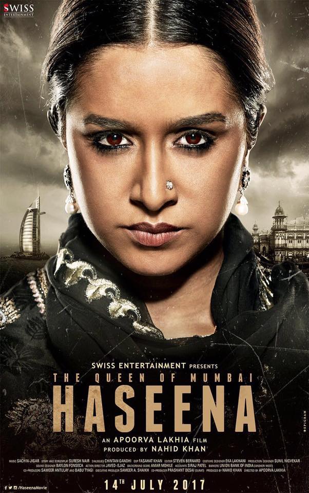 Haseena first look poster: Shraddha Kapoor plays Dawood Ibrahim's sister. Haseena: The Queen of Mumbai is an upcoming crime film directed by Apoorva Lakhia and produced by Nahid Khana under the Reliance Entertainment banner. Starring Shraddha Kapoor and Siddhanth Kapoor in the lead role, while Sharman Joshi, Ankur Bhatia and Charanpreet Singh appear in the supporting role. Haseena,Shraddha Kapoor,Haseena first look poster,Haseena first look,Haseena poster,Haseena movie poster,Haseena Parkar