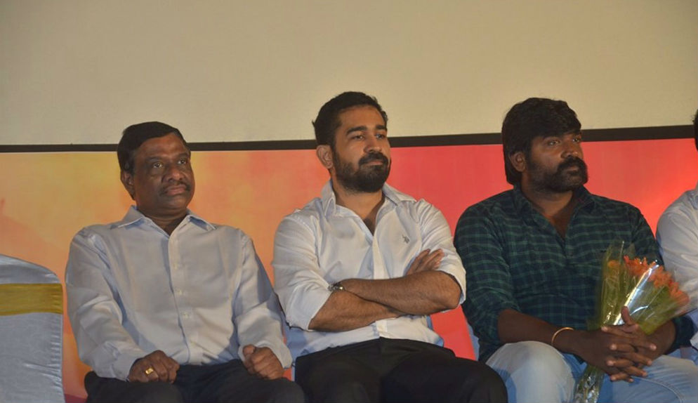 Yaman movie audio launch event held at Chennai. Celebs like Vijay Antony, Vijay Sethupathi, Miya George, SA Chandrasekar, Rupa Manjari, Ghibran, Charlie, Kalaiarasan, KE Gnanavel Raja, Madhan Escape Artist, Dilip Subburayan, Kiruthiga Udhayanidhi, Nandagopal, Gopuram Films Mr.AnbuCheziyan, KR Films Saravanan, Dhanajayan, Swaminathan, Magizh Thirumeni and others graced the event. Vijay Sethupathi,Miya George,Vijay Antony,Yaman audio launch,Yaman,Yaman audio,Yaman music launch,Yaman audio launch pics,Yaman audio launch images,Yaman audio launch photos,Yaman audio launch stills,Yaman audio launch pictures