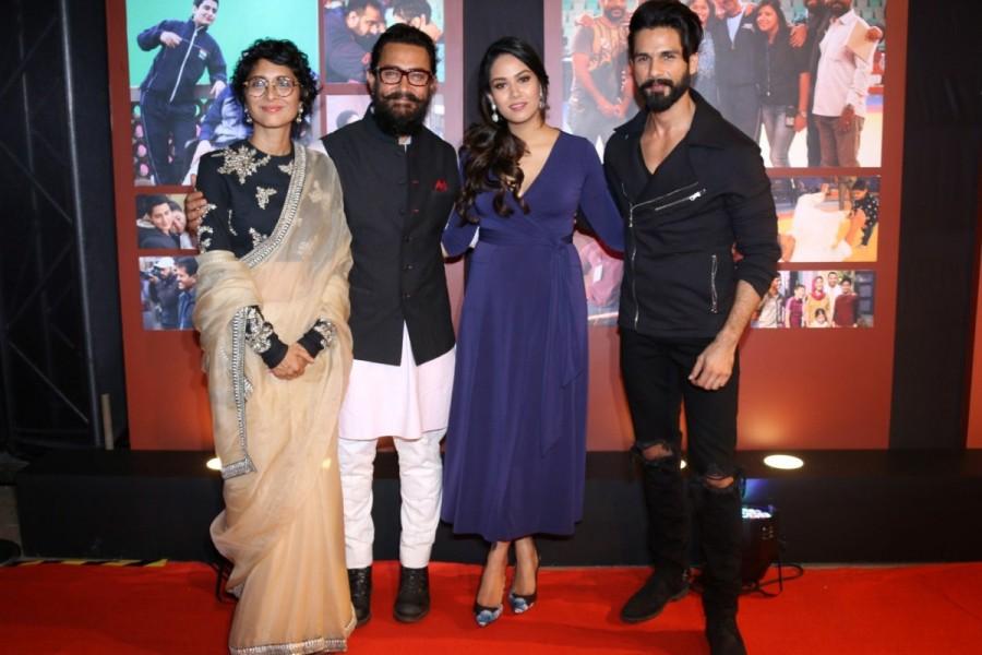 Aamir Khan, Alia Bhatt, Shahid Kapoor, Rekha, Fatima Sana Shaikh, Sanya Malhotra and others celebrated Dangal's Success bash in full swing. The film which went on breaking all records at the box office has been running in theatres for over a month now had its long awaited success party. Aamir Khan became the perfect host along with Sidharth Roy Kapur and Wife Kiran. Celebrations were arranged in full swing in a suburban five star hotel turning into a glittery night. The cast and crew of the film along with friends from the industry who joined in too to celebrate the biggest and most loved film in Indian cinema. Aamir Khan,Alia Bhatt,Shahid Kapoor,Rekha,Fatima Sana Shaikh,Sanya Malhotra,Dangal success party,Dangal,Dangal success party pics,Dangal success party images,Dangal success party photos,Dangal success party stills,Dangal success party pictures,Radhika Apt