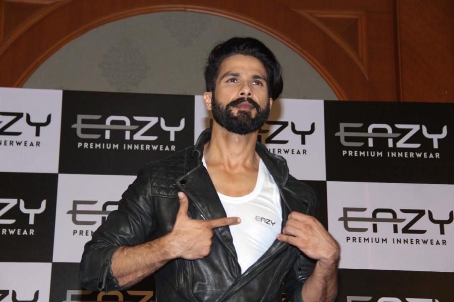 Bollywood actor Shahid Kapoor during the launch of Eazy inner wear in Mumbai on February 7, 2017. Shahid Kapoor,actor Shahid Kapoor,Shahid Kapoor latest pics,Shahid Kapoor latest images,Shahid Kapoor latest photos,Shahid Kapoor latest stills,Shahid Kapoor latest pictures