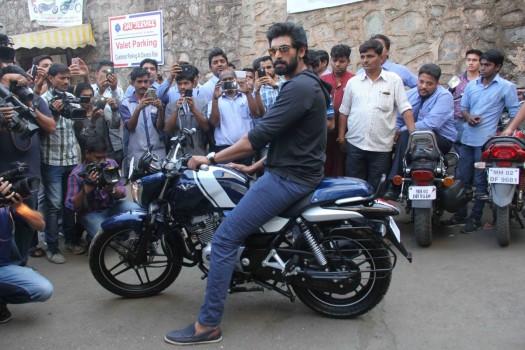 Rana Daggubati who will next be seen in an upcoming flick 'The Ghazi Attack bought a piece of history the Bajaj V bike as a memory from the film The Ghazi Attack which is inspired by true events.