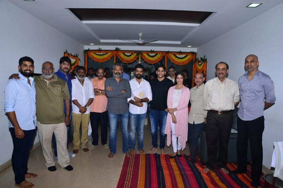 Naga Chaitanya, Lavanya Tripathi, Sai Korrapati, Suresh Babu's new movie launched in Hyderabad. Director Krishna RV Marimuthu, Producer Sai Korrapati, SS Rajamouli, Keeravani, D Suresh Babu, Srikanth, Vijayendra Prasad, Devineni Prasad, Gunnam Gangaraju, Avasarala Srinivas and others graced the event. Naga Chaitanya,Lavanya Tripathi,Sai Korrapati,Suresh Babu,Director Krishna RV Marimuthu,Producer Sai Korrapati,SS Rajamouli,Keeravani,D Suresh Babu,Srikanth,Vijayendra Prasad,Devineni Prasad