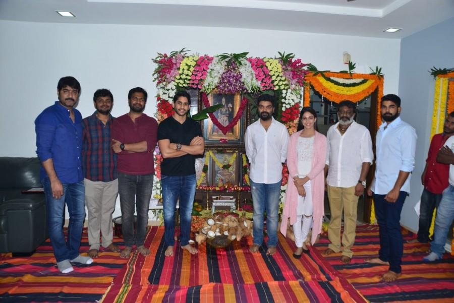 Naga Chaitanya, Lavanya Tripathi, Sai Korrapati, Suresh Babu's new movie launched in Hyderabad. Director Krishna RV Marimuthu, Producer Sai Korrapati, SS Rajamouli, Keeravani, D Suresh Babu, Srikanth, Vijayendra Prasad, Devineni Prasad, Gunnam Gangaraju, Avasarala Srinivas and others graced the event. Naga Chaitanya,Lavanya Tripathi,Sai Korrapati,Suresh Babu,Director Krishna RV Marimuthu,Producer Sai Korrapati,SS Rajamouli,Keeravani,D Suresh Babu,Srikanth,Vijayendra Prasad,Devineni Prasad
