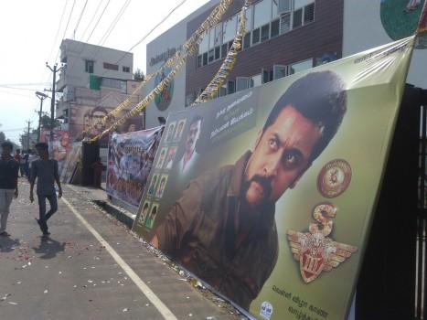 Suriya fans celebrate Singam 3 aka Si3 movie release.