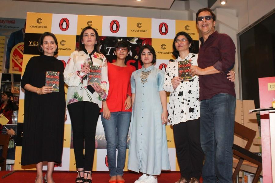 Nita Ambani, Chairperson, Reliance Foundation, with film journalist Anupama Chopra spotted during the launch of Zuni Chopra's book 'The House That Spoke', at Crossword bookstore, in Mumbai on February 8, 2017. Zuni Chopra is the 15-year-old daughter of Bollywood filmmaker Vidhu Vinod Chopra and film journalist Anupama Chopra. Nita Ambani,Anupama Chopra,Vidhu Vinod Chopra,film journalist Anupama Chopra,The House That Spoke,The House That Spoke book,The House That Spoke book launch