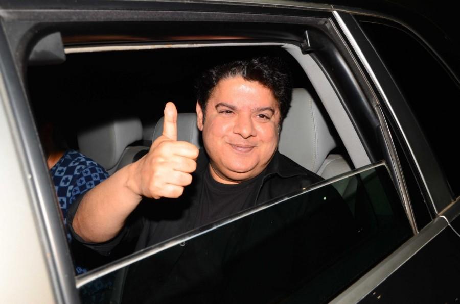 Sajid Khan spotted at Jolly LLB 2 special screening. Aarav,Sidharth Malhotra,Arshad Warsi,R Balki,Sajid Khan,Sonu Sood,Akshay Kumar,Jolly LLB 2 special screening,Jolly LLB 2,Jolly LLB 2 special screening pics,Jolly LLB 2 special screening images,Jolly LLB 2 special screening photos,Jolly LLB 2 special scree
