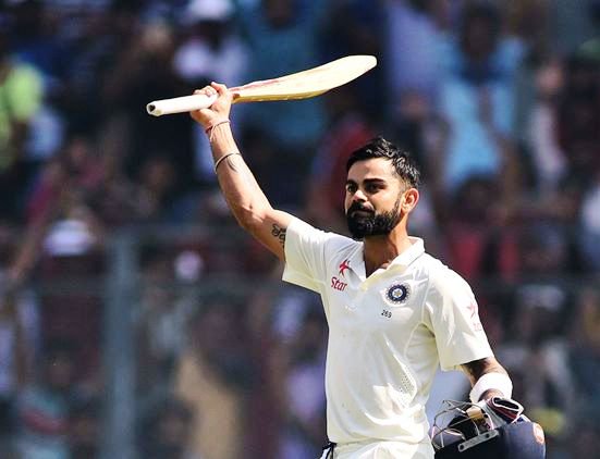 India were put on a firm footing by opener Murali Vijay (108) and Cheteshwar Pujara (83). Kohli remained unbeaten in 111 after the first day, with Rahane giving company on 45. Kohli's unbeaten 191-run innings was scored off 230 balls, punctuated by 23 hits to the fence. India vs Bangladesh,Virat Kohli,virat kohli captain,Virat Kohli 4th Test hundred,Virat Kohli 1st batsman