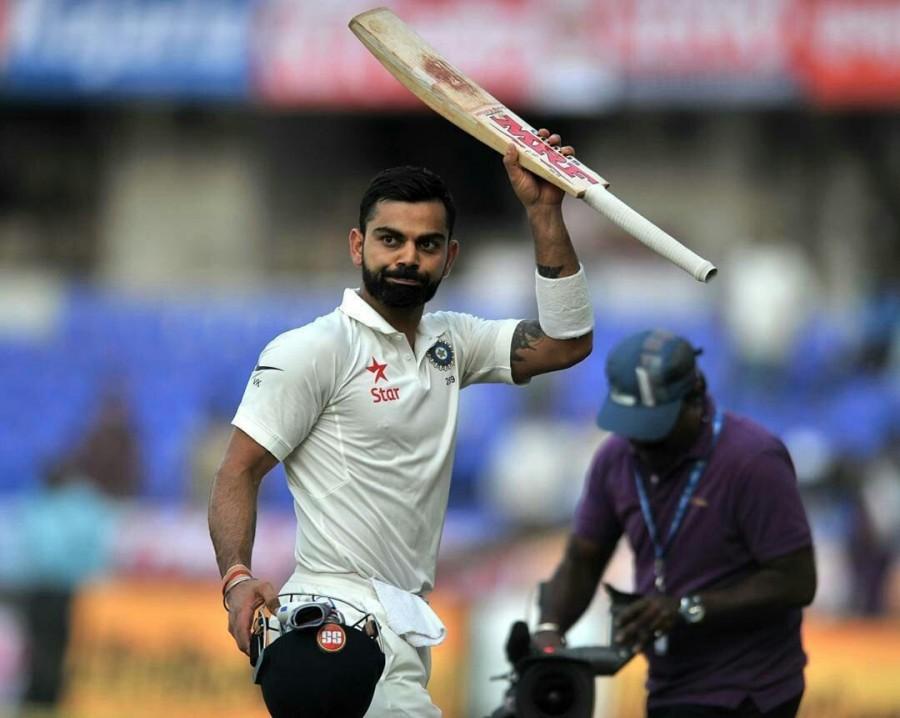 The Kohli-Rahane partnership produced 222 runs for the fourth wicket. The two began from where they left on the first day, giving no chance to the toiling Bangladesh bowlers. India vs Bangladesh,Virat Kohli,virat kohli captain,Virat Kohli 4th Test hundred,Virat Kohli 1st batsman