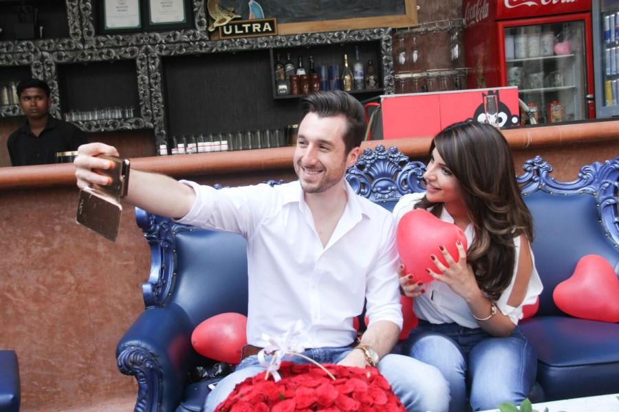 Bollywood actor Shama Sikander along with her finance James Milliron during the Valentine Day special shoot in Mumbai on February 9, 2017. Shama Sikander and James Milliron,Shama Sikander,James Milliron,Valentine Day,Valentine Day 2017,Valentine's Day,Valentine's Day celebrations,Valentine's Day celebrations pics,Valentine's Day celebrations images,Valentine's Day ce