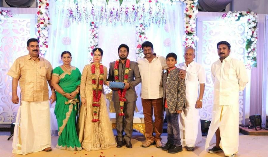 South Indian actor R Parthiban at Karthik and Satna Titus wedding reception. GV Prakash Kumar,R Parthiban,Udhayanidhi Stalin,SJ Surya,Vidharth,Lollu Sabha Jeeva,Satna Titus wedding reception,Satna Titus reception,Satna Titus wedding,Satna Titus wedding reception pics,Satna Titus wedding reception images,Satna Titus wedding recepti