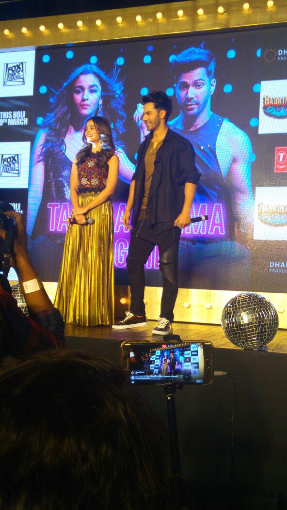 Bollywood actor Alia Bhatt and Varun Dhawan launch Tamma Tamma Again song from Badrinath Ki Dulhania. Alia Bhatt and Varun Dhawan,Alia Bhatt,Varun Dhawan,Tamma Tamma Again song,Tamma Tamma Again,Tamma Tamma Again song launch,Badrinath Ki Dulhania,Badrinath Ki Dulhania movie,Badrinath Ki Dulhania songs