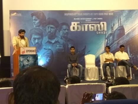 Tamil movie Ghazi press meet event held in Chennai. Celebs like Rana Daggubati, Sreekar Prasad, Sankalp and others graced the event.
