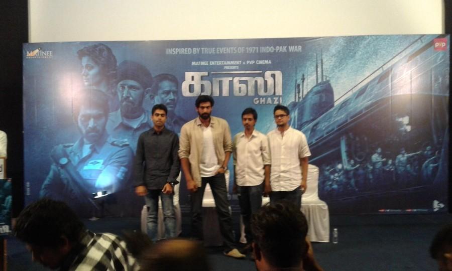 Tamil movie Ghazi press meet event held in Chennai. Celebs like Rana Daggubati, Sreekar Prasad, Sankalp and others graced the event. Rana Daggubati,Sreekar Prasad,Sankalp,Ghazi press meet,Ghazi,Ghazi press meet pics,Ghazi press meet images,Ghazi press meet photos,Ghazi press meet stills,Ghazi press meet pictures