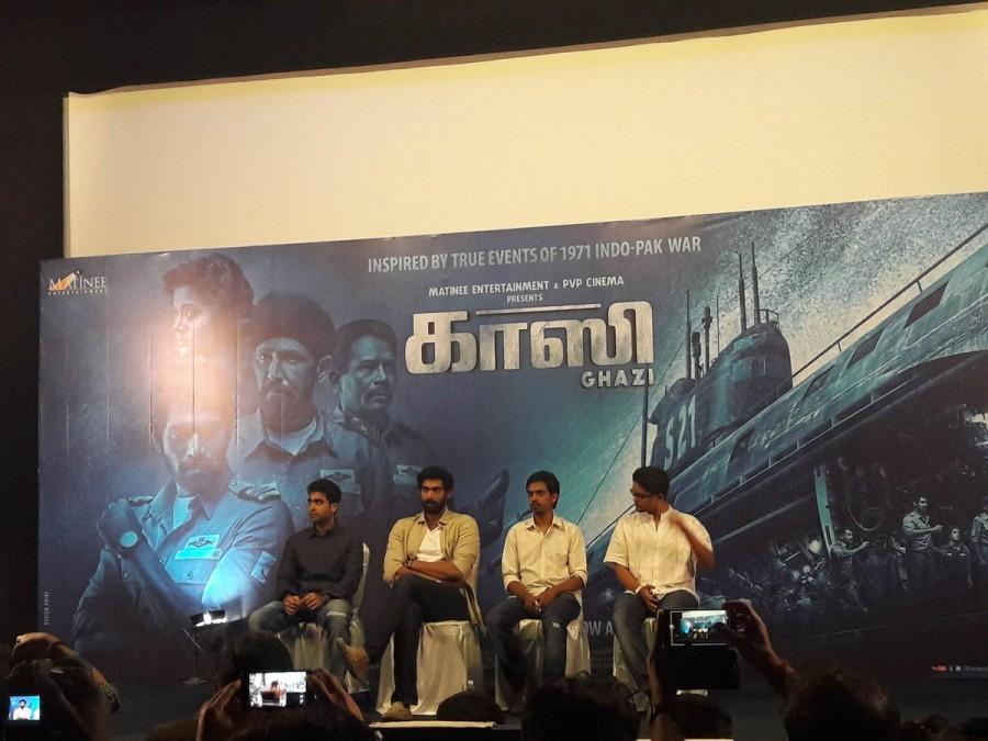 Tamil movie Ghazi press meet event held in Chennai. Celebs like Rana Daggubati, Sreekar Prasad, Sankalp and others graced the event. Rana Daggubati,Sreekar Prasad,Sankalp,Ghazi press meet,Ghazi,Ghazi press meet pics,Ghazi press meet images,Ghazi press meet photos,Ghazi press meet stills,Ghazi press meet pictures