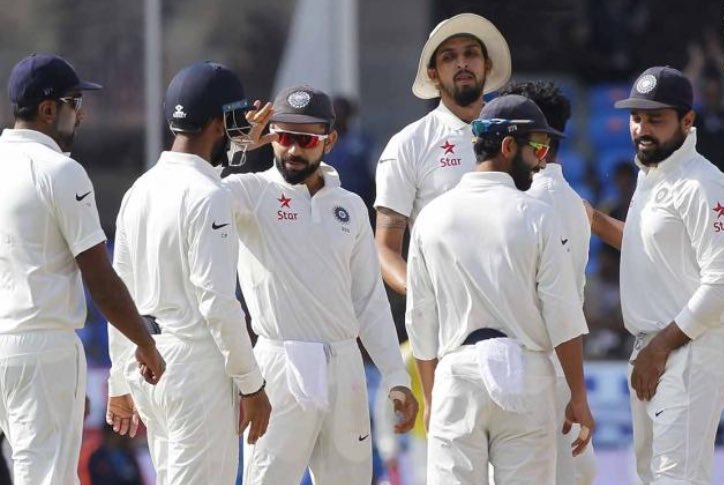 Resuming the day at 103-3, Bangladesh lost two wickets in the first session to be at 202-5. Then till the tea session, they lost the rest of the five wickets to lose the Test. India beat Bangladesh,India vs Bangladesh,India beat Bangladesh by 208 runs,India beat Bangladesh pics,India beat Bangladesh images,India beat Bangladesh photos,India beat Bangladesh stills,India beat Bangladesh pictures