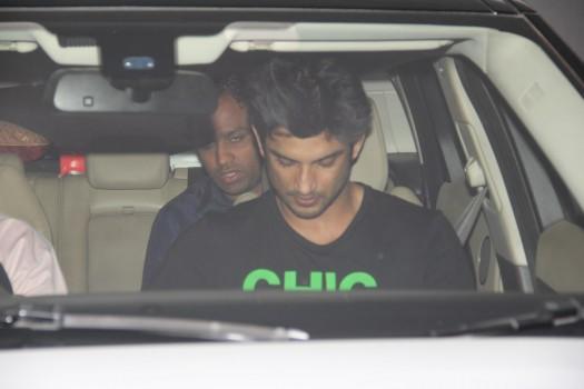 Bollywood actor Sushant Singh Rajput spotted at Karan Johar's house.