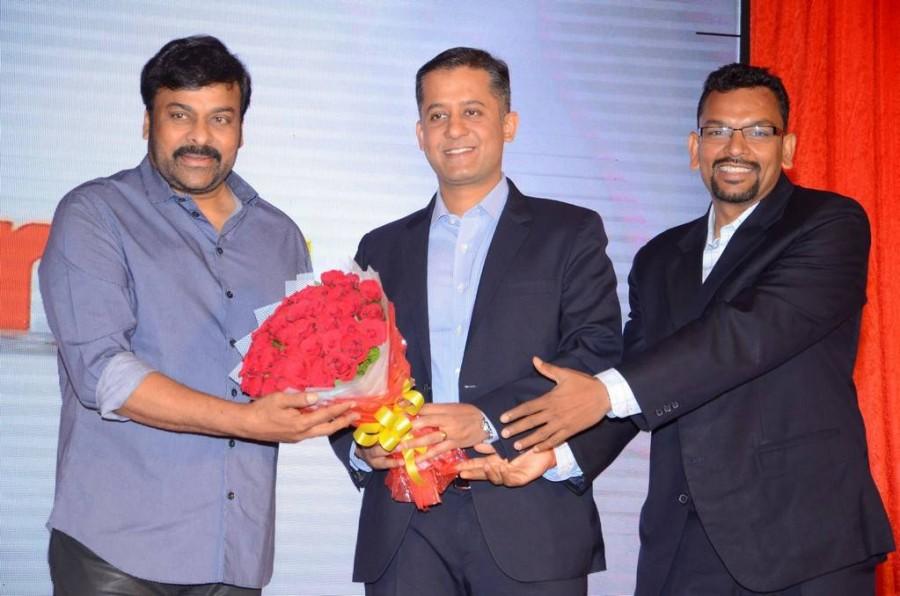 Maa TV Launches 'Refreshed' Channel Look, Logo and Positioning as 'Star Maa'. Celebs like Megastar Chiranjeevi, Kevin Vaz ( CEO of South Region, Star India), Alok Jain (Business Head of Maa) and others graced the event. Megastar Chiranjeevi,Chiranjeevi,Star MAA Logo,Star MAA,Star MAA Logo pics,Star MAA Logo launch,Chiranjeevi latest pics,Chiranjeevi latest images,Chiranjeevi latest photos,Chiranjeevi latest stills,Chiranjeevi latest pictures