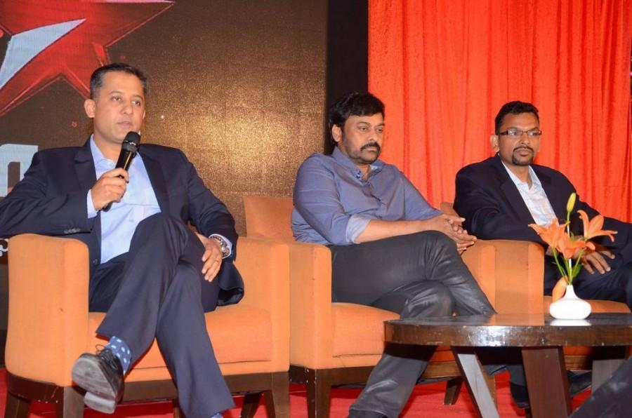 Maa TV Launches 'Refreshed' Channel Look, Logo and Positioning as 'Star Maa'. Celebs like Megastar Chiranjeevi, Kevin Vaz ( CEO of South Region, Star India), Alok Jain (Business Head of Maa) and others graced the event. Megastar Chiranjeevi,Chiranjeevi,Star MAA Logo,Star MAA,Star MAA Logo pics,Star MAA Logo launch,Chiranjeevi latest pics,Chiranjeevi latest images,Chiranjeevi latest photos,Chiranjeevi latest stills,Chiranjeevi latest pictures