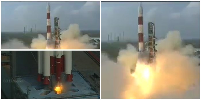 Indian PSLV rocket,PSLV rocket,PSLV rocket lifts off with 104 satellites,104 satellites,Polar Satellite Launch Vehicle,PSLV-XL