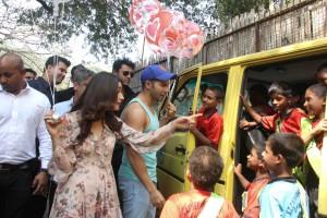 Varun Dhawan and Alia Bhatt,Varun Dhawan,Alia Bhatt,Valentine's Day,Valentine's Day celebrations,orphan child,Bandra,Mumbai