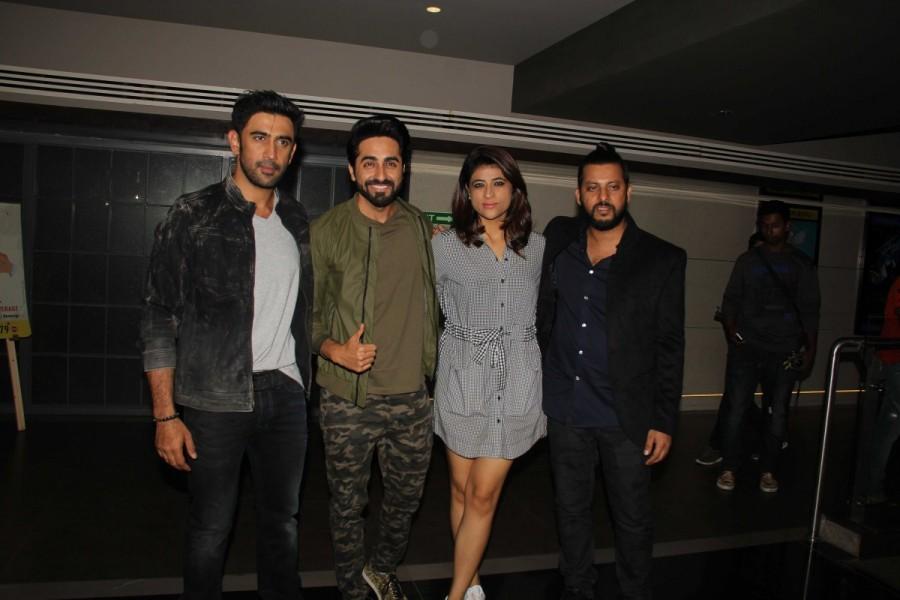 After receiving a great response to the trailer and songs of Running Shaadi, the much awaited film held a special screening in Mumbai. The movie is slated to release in theatres tomorrow and will entertain the audience with the very unique pairing of Tapsee Pannu and Amit Sadh with a new debutant Arsh Bajwa tickling your funny bones and the film brings you a new concept on screw altogether. Amit Sadh,Taapsee Pannu,Dino Morea,Ayushmann Khurrana,R Balki,Jackky Bhagnani,Tigmanshu Dhulia,Running Shaadi,Running Shaadi special screening,Running Shaadi special screening pics,Running Shaadi special screening images,Running Shaadi special screening p