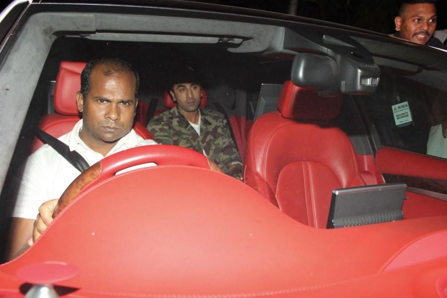 Ranbir Kapoor spotted at Randhir Kapoor's birthday bash. Amitabh Bachchan,Rekha,Saif Ali Khan,Kareena Kapoor,Randhir Kapoor,Randhir Kapoor birthday bash,Randhir Kapoor birthday celebrations,Randhir Kapoor birthday bash pics,Randhir Kapoor birthday bash images,Randhir Kapoor birthday bash photos,Randhir Kapoor b