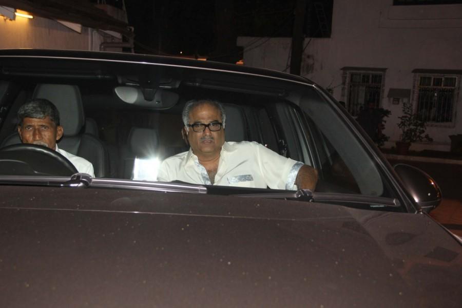 Boney Kapoor spotted at Randhir Kapoor's birthday bash. Amitabh Bachchan,Rekha,Saif Ali Khan,Kareena Kapoor,Randhir Kapoor,Randhir Kapoor birthday bash,Randhir Kapoor birthday celebrations,Randhir Kapoor birthday bash pics,Randhir Kapoor birthday bash images,Randhir Kapoor birthday bash photos,Randhir Kapoor b