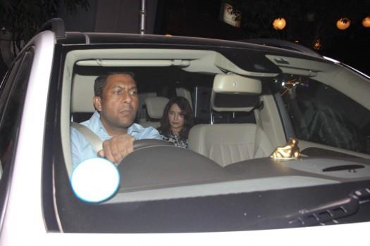 Bollywood actress Madhuri Dixit with husband spotted at Bandra outside of doctor clinic.