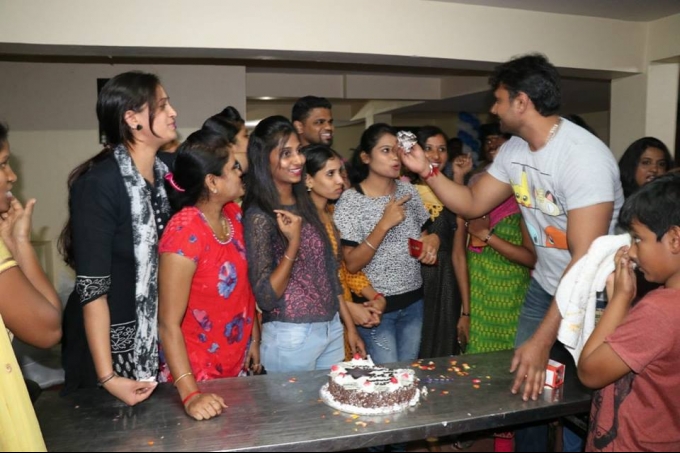 South Indian actor Darshan celebrates his 40th Birthday with his fans in Bangalore on Feb 16, 2016. Darshan,actor Darshan,Darshan birthday,Darshan birthday Celebration,Darshan birthday Celebration pics,Darshan birthday Celebration images,Darshan birthday Celebration photos,Darshan birthday Celebration stills,Darshan birthday Celebration pictures