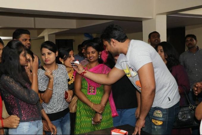 South Indian actor Darshan celebrates his 40th Birthday with his fans in Bangalore on Feb 16, 2016. Darshan,actor Darshan,Darshan birthday,Darshan birthday Celebration,Darshan birthday Celebration pics,Darshan birthday Celebration images,Darshan birthday Celebration photos,Darshan birthday Celebration stills,Darshan birthday Celebration pictures