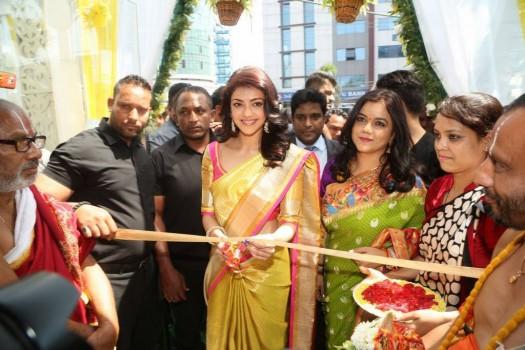 South Indian Actress Kajal Aggarwal launches Trisha Designer Store at Banjara Hills in Hyderabad.