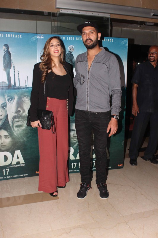 Celebs like Divya Dutta, Aparna Singh, Naseeruddin Shah, Sridevi, Tisca Chopra, singer Shaan, singer Alka Yagnik, Yuvraj Singh, Parthiv Patel and others spotted during the special screening of film Irada in Mumbai on February 16, 2017. Irada,Irada special screening,Divya Dutta,Aparna Singh,Naseeruddin Shah,Sridevi,Tisca Chopra,singer Shaan,singer Alka Yagnik,Yuvraj Singh,Parthiv Patel,Irada special screening pics,Irada special screening images,Irada special screening phoots