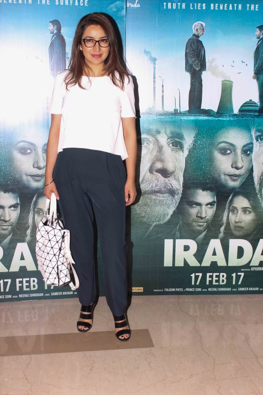 Tisca Chopra spotted during the special screening of film Irada in Mumbai on February 16, 2017. Irada,Irada special screening,Divya Dutta,Aparna Singh,Naseeruddin Shah,Sridevi,Tisca Chopra,singer Shaan,singer Alka Yagnik,Yuvraj Singh,Parthiv Patel,Irada special screening pics,Irada special screening images,Irada special screening phoots