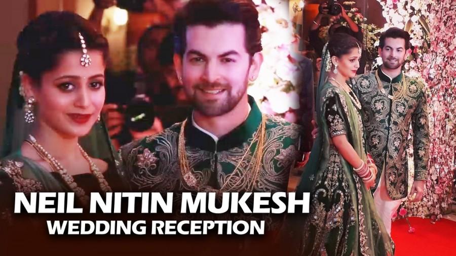 Bollywood celebs like Salman Khan, Amitabh Bachchan, Katrina Kaif, Rekha and others spotted at Neil Nitin Mukesh and Rukmini Sahay reception. Salman Khan,Amitabh Bachchan,Katrina Kaif,Rekha,Neil Nitin Mukesh and Rukmini Sahay,Neil Nitin Mukesh,Rukmini Sahay,Neil Nitin Mukesh reception,Neil Nitin Mukesh wedding reception,Neil Nitin Mukesh reception pics,Neil Nitin Mukesh reception images,Neil Ni