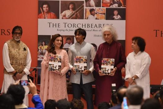 Bollywood actor Amitabh Bachchan and Nita Ambani spotted at the launch of book The Torchbearers by author Harsh Meswani in Mumbai.