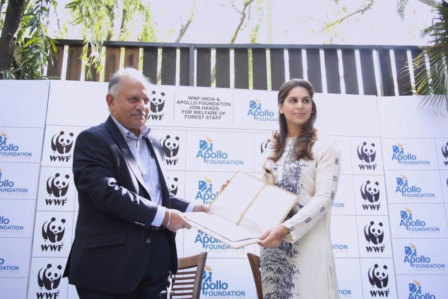 WWF India and Apollo Hospitals Foundation today announced continuation of their year-long partnership to provide medical support to forest department frontline staff and local communities across the conservation landscapes in which WWF-India operates. While frontline staff has to brave difficult terrain, harsh weather conditions, wildlife and poachers in their daily lives, forest-fringe communities are also faced with issues of human-wildlife conflict, and extreme climatic events for which medical assistance is required. This tie-up continues after one year of partnership. Upasana Kamineni,Apollo Hospital,WWF- India,Apollo Hospital and WWF- India,Apollo Hospitals Foundation