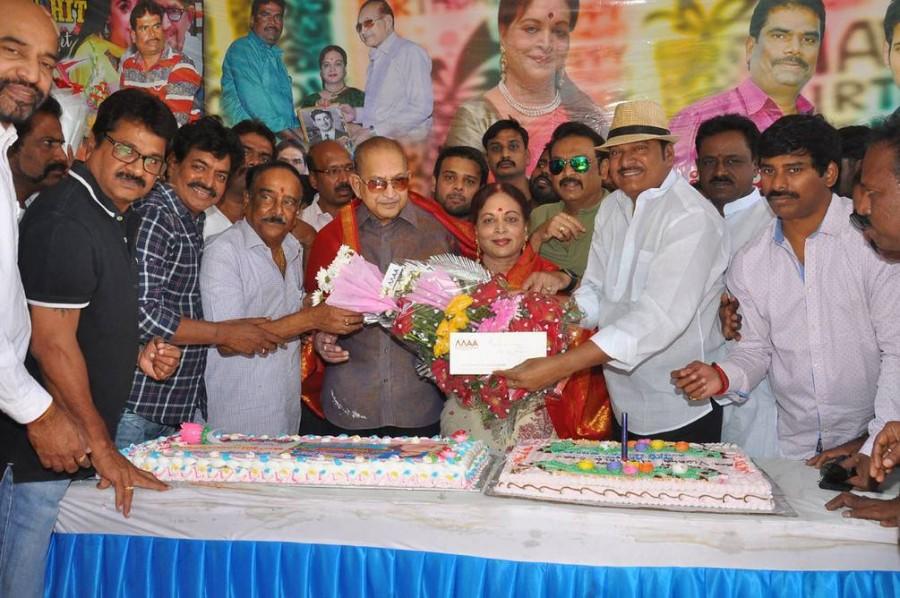 Vijaya Nirmala celebrated her Birthday at Hyderabad. Celebs like Krishna, Rajendra Prasad, Naresh wife Ramya Raghupathi, son Naveen, Paruchuri Venkateswara Rao, Vijaya Naresh, Shivaji Raja, Suresh Kondeti and others graced the event. Vijaya Nirmala,Vijaya Nirmala birthday,Vijaya Nirmala birthday celebrations,Krishna,Rajendra Prasad,Naresh wife Ramya Raghupathi,son Naveen,Paruchuri Venkateswara Rao