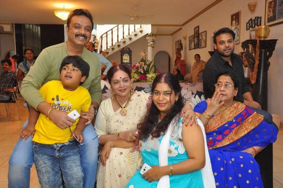 Vijaya Nirmala celebrated her Birthday at Hyderabad. Celebs like Krishna, Rajendra Prasad, Naresh wife Ramya Raghupathi, son Naveen, Paruchuri Venkateswara Rao, Vijaya Naresh, Shivaji Raja, Suresh Kondeti and others graced the event. Vijaya Nirmala,Vijaya Nirmala birthday,Vijaya Nirmala birthday celebrations,Krishna,Rajendra Prasad,Naresh wife Ramya Raghupathi,son Naveen,Paruchuri Venkateswara Rao