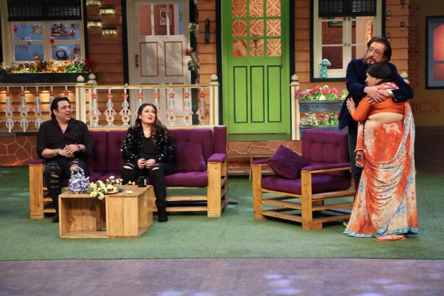 Bollywood actor Govinda and Shakti Kapoor promote Aa Gaya Hero on the sets of The Kapil Sharma Show in Mumbai on February 21, 2017. Govinda and Shakti Kapoor,Govinda,Shakti Kapoor,Aa Gaya Hero,Aa Gaya Hero promotion,Aa Gaya Hero movie promotion,The Kapil Sharma Show