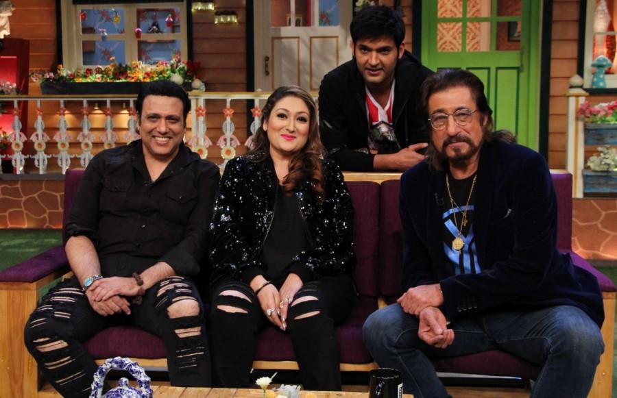 Bollywood actor Govinda and Shakti Kapoor promote Aa Gaya Hero on the sets of The Kapil Sharma Show in Mumbai on February 21, 2017. Govinda and Shakti Kapoor,Govinda,Shakti Kapoor,Aa Gaya Hero,Aa Gaya Hero promotion,Aa Gaya Hero movie promotion,The Kapil Sharma Show