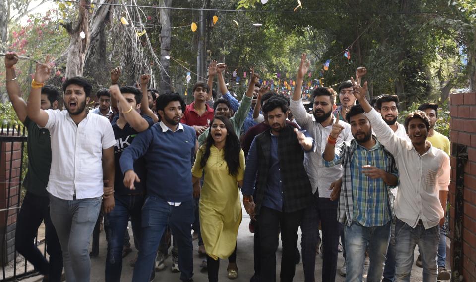 On Tuesday, a large group of Akhil Bharatiya Vidyarthi Parishad students disrupted the first session of a two-day seminar at Ramjas College on Indian tribals -- a subject on which Khalid is writing his PhD thesis. The ABVP, which dominates the students union in Delhi University, raised slogans denouncing Khalid as an "anti-national" and forced the organisers to suspend the day's event on Tuesday. Ramjas College,ABVP ruckus,ABVP,Clashes erupted,student group,JNU student Umar Khalid,JNU student,Umar Khalid