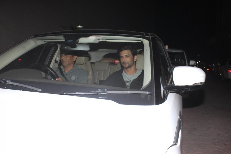 Bollywood actor Sushanth Singh Rajput spotted at Rangoon special screening. Suneil Shetty,Kangana Ranaut,Sonakshi Sinha,Sushanth Singh Rajput,Shahid Kapoor,Rangoon,Rangoon special screening,Rangoon special screening pics,Rangoon special screening images,Rangoon special screening photos,Rangoon special screening stills,Rangoon spe
