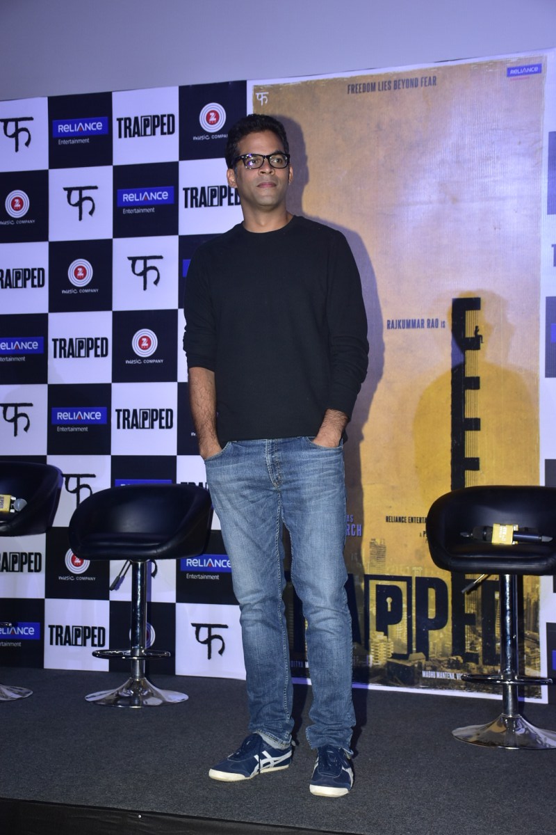 The trailer launch was held at a suburban theatre in Mumbai and saw the likes of the protagonist Rajkummar Rao, director Vikramaditya Motwane, and producers Vikas Bahl and Shibashish Sarkar. Rajkummar Rao,Vikramaditya Motwane,Trapped,Trapped trailer,Trapped trailer launch,Trapped trailer launch pics,Trapped trailer launch images,Trapped trailer launch photos,Trapped trailer launch stills,Trapped trailer launch pictures