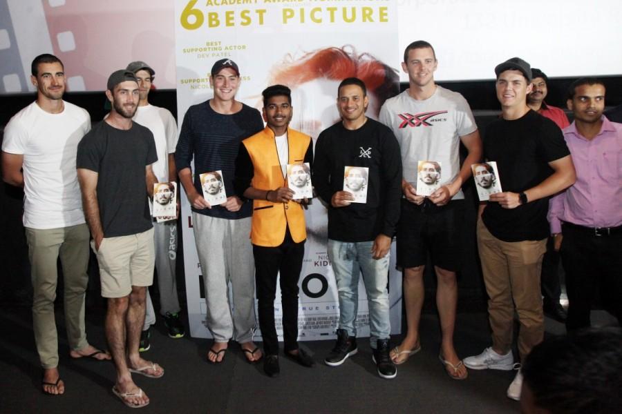 Produced by a global collaborative team of Australian, UK and American producers, LION is currently in contention for Oscars, results of which will be announced this weekend. LION,LION Special screening,LION Special screening for Australian Cricket Team,Australian Cricket Team,Garth Davis,Mithcell Starc,Usman Khawaja