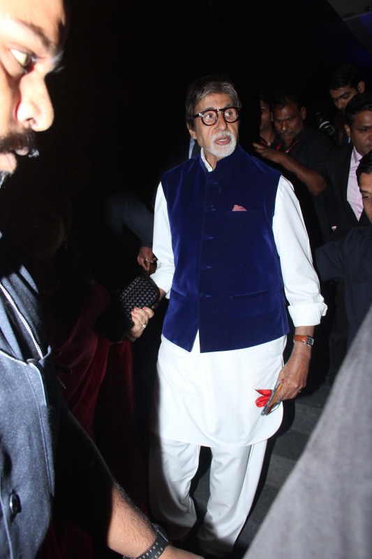 Bollywood actor Amitabh Bachchan, Jaya Bachchan, Sarod player Amman Ali Khan, Robab player Daud Khan Sadozai and Ayaan Ali Khan spotted during the launch of Saregama's classical strings album Rabab to Sarod by Amman Ali Khan and Ayaan Ali Khan in Mumbai on February 23, 2017. Amitabh Bachchan,Jaya Bachchan,Sarod player Amman Ali Khan,Robab player Daud Khan,Daud Khan Sadozai,Ayaan Ali Khan,Rabab to Sarod,Rabab to Sarod album