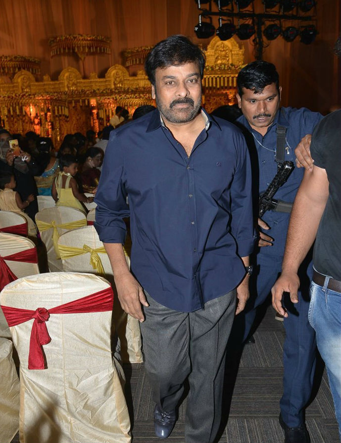 Popular music director Koti's son Rajeev Saluri and Prathyusha wedding reception held at the JRC Convention in Hyderabad. Celebs like Megastar Chiranjeevi, Balakrishna, Venkatesh, Nandamuri Ramakrishna, K Raghavendra Rao, Allu Aravind, MM Keeravani, Murali Mohan, Drums Sivamani, RP Patnaik, Subbarami Reddy and others graced the event. Chiranjeevi,Nandamuri Balakrishna,Venkatesh,Rajeev Saluri Prathyusha,Rajeev Saluri Prathyusha wedding reception,Rajeev Saluri Prathyusha wedding reception pics,celebs at Rajeev Saluri Prathyusha wedding reception,Rajeev Saluri Prathyusha wedding reception