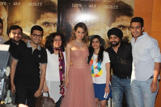 Bollywood actress Kangana Ranaut spotted during the launch of new advertising campaign for Nakshatra Jewellery in Mumbai on February 23, 2017.