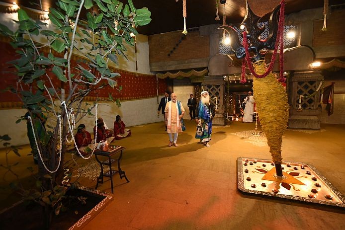 Earlier after welcoming Modi and taking him to the places of worship inside the Foundation, its founder, Sadhguru Jaggi Vasudev said humans started to look outside for their well-being which, in turn, resulted in sufferings for other living beings on earth. He said happiness is present within oneself and yoga is the scientific way of well-being. PM Narendra Modi,Narendra Modi,Modi unveils 112-feet-tall statue,Mahashivratri,Maha shivratri,Mahashivratri 2017,Lord Shiva on Mahashivratri