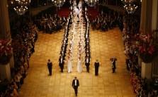 Members of the opening committee perform during the opening ceremony of the traditional Opera Ball in Vienna, Austria.